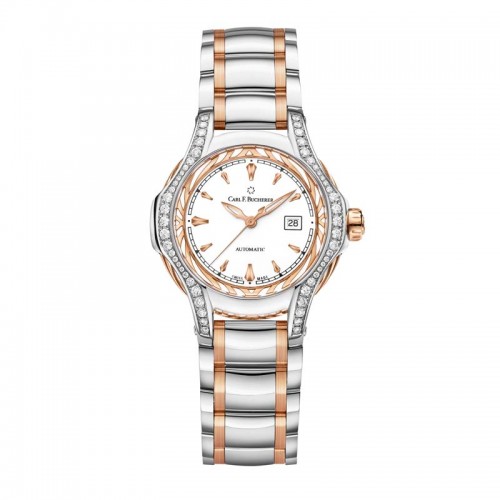 Carl F. Bucherer Pathos Diva Stainless steel/18K rose gold 34mm Ladies Watch