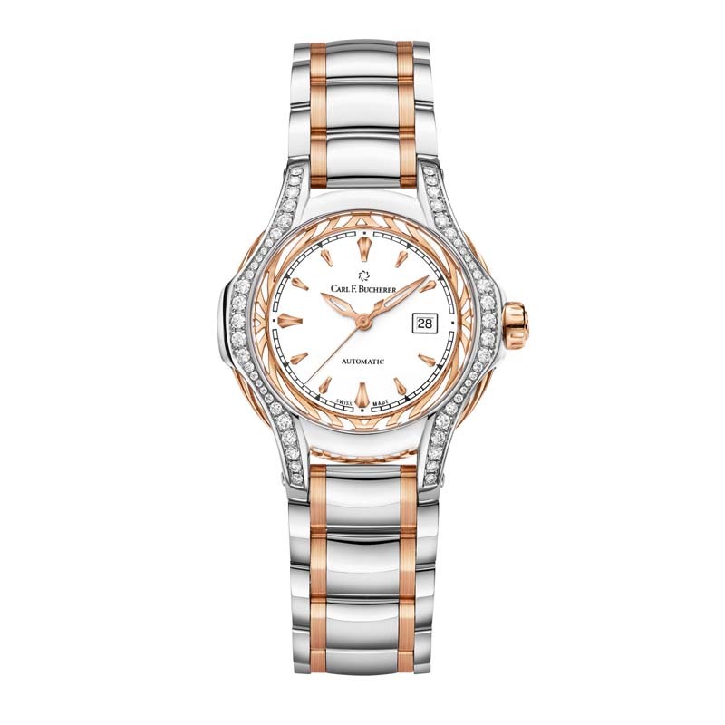 Carl F. Bucherer Pathos Diva Stainless steel/18K rose gold 34mm Ladies Watch