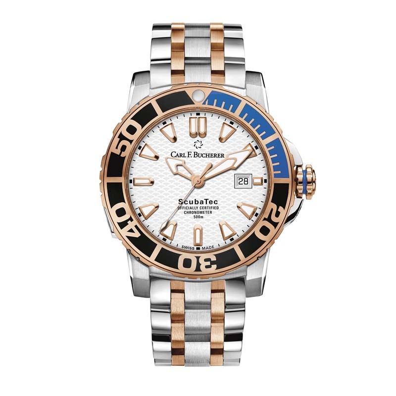 Carl F. Bucherer Patravi ScubaTec Stainless steel/18K rose gold/ceramic 44.6mm Men's Watch