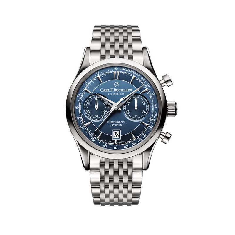 Carl F. Bucherer Manero Flyback Stainless steel 43mm Men's Watch