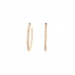 18K ROSE GOLD LARGE DIAMOND HOOP 30MM DIA. 0.98CTW.