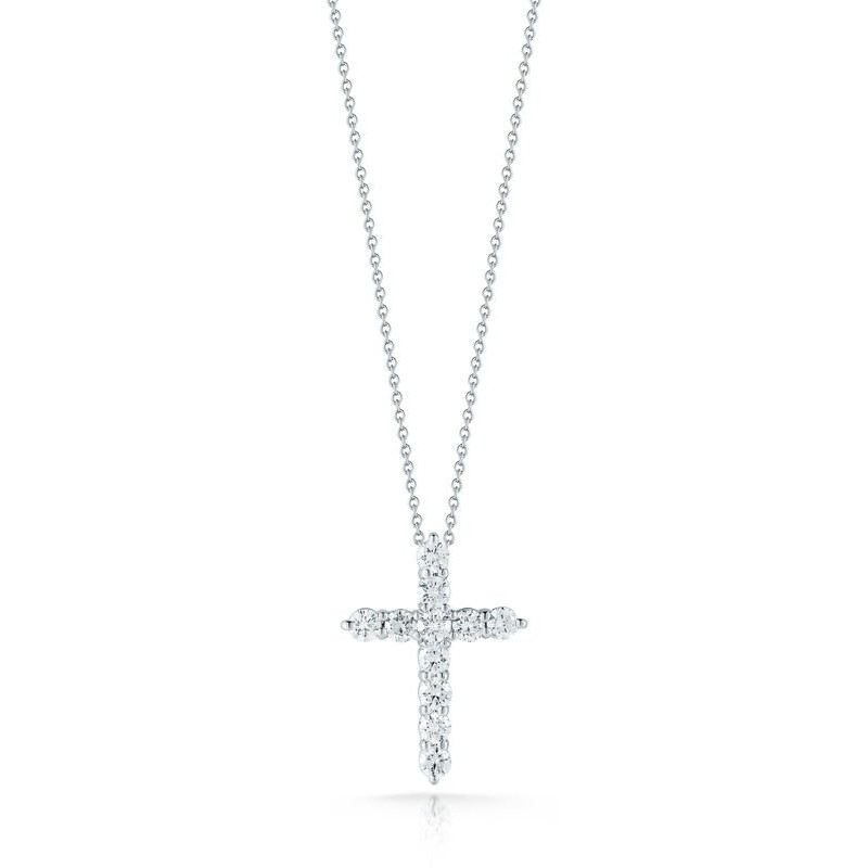https://www.williambarthman.com/upload/product/Roberto Coin 18K White Gold Tiny Treasure Diamond Cross Necklace