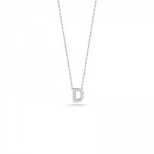 Roberto Coin Love Letter D Pendant with Diamonds
