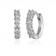 18K ROSE GOLD SINGLE LINE DIAMOND HUGGIES EARRINGS 0.70.