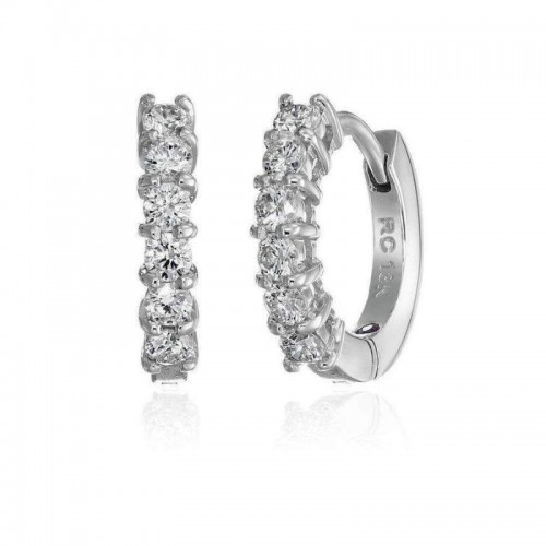 18K ROSE GOLD SINGLE LINE DIAMOND HUGGIES EARRINGS 0.70.