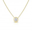 18K YELLOW GOLD POINT DIAMOND STATION NECKLACE .19CTW.