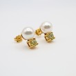 Laurenti 14k yellow gold pearl and diamond necklace 8.0 pearls .69ctw diamonds.