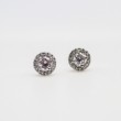 Laurenti 14k white gold diamond cluster earrings .58ctw.
