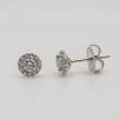 Laurenti medium round brilliant cluster earrings in 18k