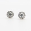 Laurenti medium round brilliant cluster earrings in 18k
