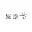 Laurenti 18k White Gold round Diamond post earrings .66ctw.