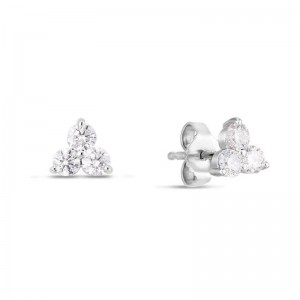 Roberto Coin 18K White Gold Classic Diamond Stud Earrings