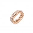 18K Rose Gold Diamond Sena 1 Row Ring 1.65Ct.