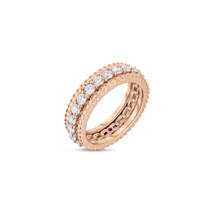 18K Rose Gold Diamond Sena 1 Row Ring 1.65Ct.