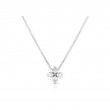 Roberto Coin 18KW Love in Verona Diamond Small Flower Necklace .27ctw.