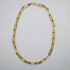Laurenti 14k gold paperclip chain