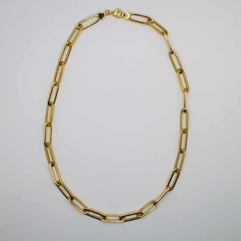 Laurenti 14k gold paperclip chain