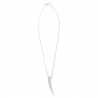 Laurenti 14k White Gold Spear Diamond Pendant Necklace 2.42ct round melee. Diamond E,VVS1 Pendant