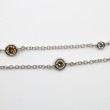Laurenti 14k white gold diamond by the yard necklace brown & white diamonds 1.00.