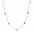 Laurenti 14k white gold diamond by the yard necklace brown & white diamonds 1.00.