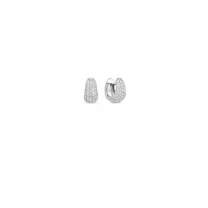 ROBERTO COIN WG DIAMOND SNAP HOOP HUGGIES  1.53CTS.
