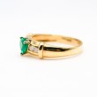 Laurenti Heart shape emerald ring in 18k yellow gold