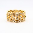 Laurenti signature crown ring set in 14k yellow gold