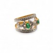 Laurenti Marquise Diamond and Emerald Ring