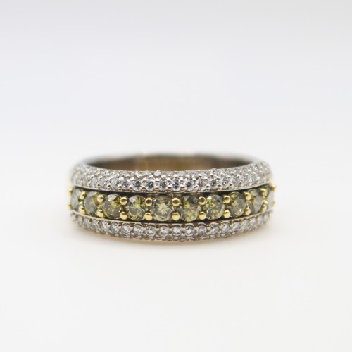 Laurenti Pavé Diamond Band in 18k White Gold