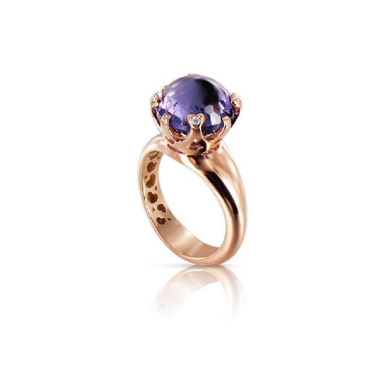https://www.williambarthman.com/upload/product/18K ROSE GOLD SISSI PURPLE IOLITE AND DIAMOND RING 0.04, IO-7.50CT. 