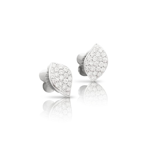 PASQUALE BRUNI 18K WHITE GOLD PETIT GARDEN STUD EARRINGS WITH DIAMONDS