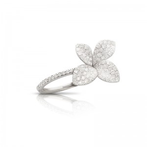 18K White Gold Diamond Giardini Sergreti Petite Ring 0.81.