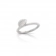 PASQUALE BRUNI 18K WHITE GOLD DIAMOND GIARDINI SEGRETI PETITE RING SIXE 14. DIA-0.30 GLD -3.84