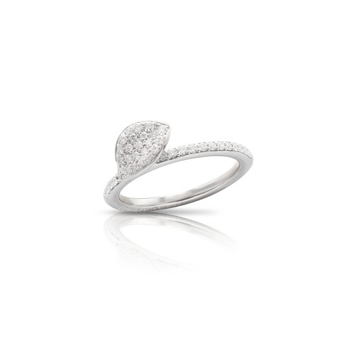 PASQUALE BRUNI 18K WHITE GOLD PETIT GARDEN RING WITH DIAMONDS