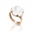 18K ROSE GOLD BON TON DIAMOND MILKY QUARTZ RING  DIA-0.14 QUARTZ-9.45.
