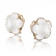 PASQUALE BRUNI 18K ROSE GOLD DIAMOND AND WHITE QUARTZ EARRINGS 0.17-DIA. 19.29-QUARTZ