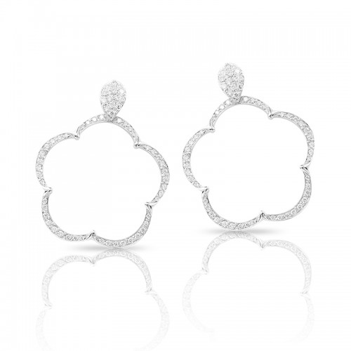 18K WHITE GOLD DIAMOND TON JOLIE EARRINGS 0.74CT. 