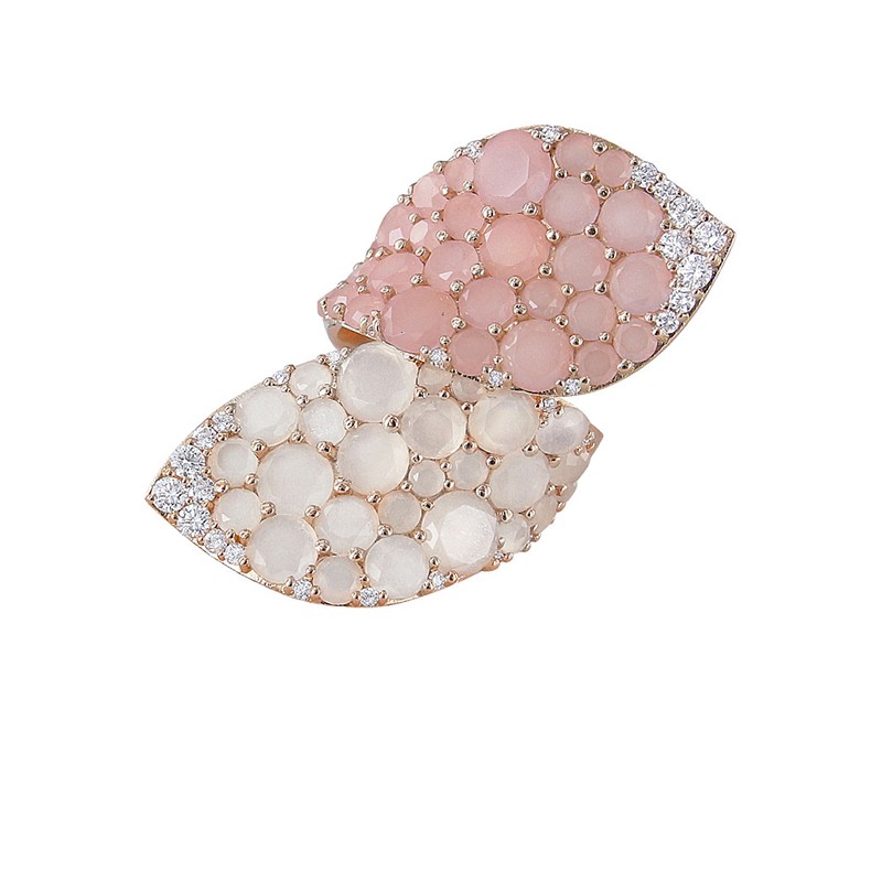 https://www.williambarthman.com/upload/product/Pasquale Bruni 18K Rose Gold Lakshmi Ring with Pink Chalcedony, Moonstone and Diamonds
