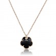 18K PINK GOLD JOLI BLACK QUARTZ PENDANT 0.04-DIA, 3.84-BLK.QURTZ.