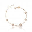 18K PINK GOLD DIAMOND WHITE AND CHAMPAGNE FIGLIA DEI FIORI 0.58CT.