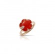 18K ROSE GOLD PETIT JOLI RING WITH CARNELIAN, WHITE AND CHAMPAGNE DIAMONDS