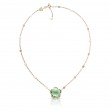 PASQUALE BRUNI 18K ROSE GOLD DIAMOND BON TON DOLCE VITA NECKLACE WITH PRASIOLITE AND DIAMONDS