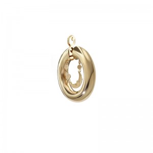 18K ROSE GOLD ONE-EARRING FIGLIA DEI FIORI WITH MOON 0.01. 