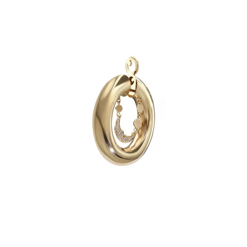 https://www.williambarthman.com/upload/product/18K ROSE GOLD ONE EARRING DIAMOND MOON HANGING FIGLIA DEI FIORI 0.18. 