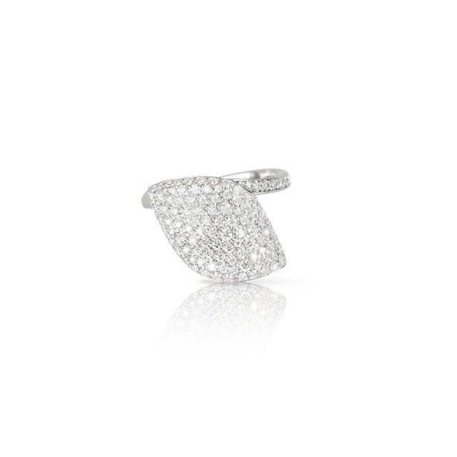 PASQUALE BRUNI 18K WHITE GOLD ALELUIA RING WITH DIAMONDS