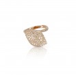 PASQUALE BRUNI 18K ROSE GOLD ALELUIÁ RING WITH CHAMPAGNE AND WHITE DIAMONDS