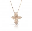 PASQUALE BRUNI 18K ROSE GOLD GIARDINI SEGRETI NECKLACE WITH WHITE AND CHAMPAGNE DIAMONDS