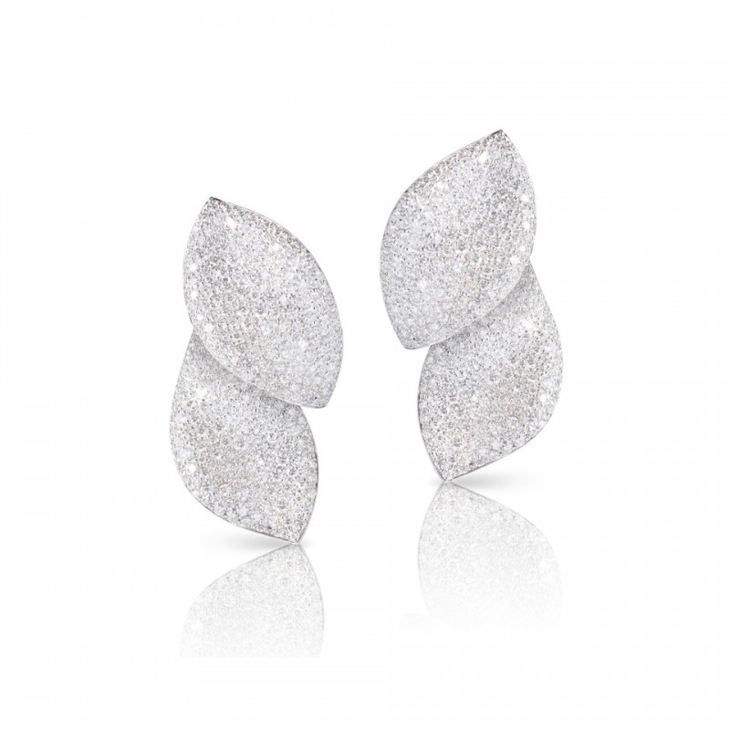 PASQUALE BRUNI 18K WHITE GOLD DIAMOND ALLELUIA' EARRINGS. 