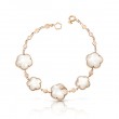 PASQUALE BRUNI 18K ROSE GOLD TON JOLI LUNAIRE BRACELET WITH PEARL OF THE MOON GEMSTONE AND DIAMONDS