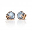 PASQUALE BRUNI 18K Rose Gold Petit Joli Lunaire Earrings with Lunar Night Blue Gem (Onyx and White Moonstone) and Diamonds.